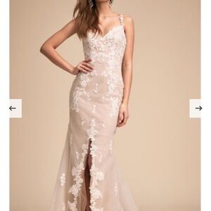 Ivory Floral Lace Wedding Dress